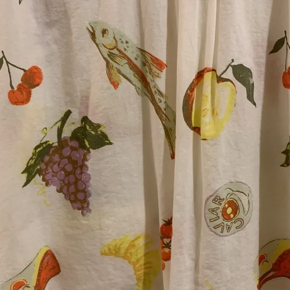 Urban Outfitters Lana Souvenir Fruit Print Short Sleeve Button Down Shirt Resort - Picture 11 of 11